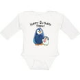thumbnail image 3 of Inktastic Happy Birthday, Papa Cute Penguins Boys or Girls Long Sleeve Baby Bodysuit, 3 of 5