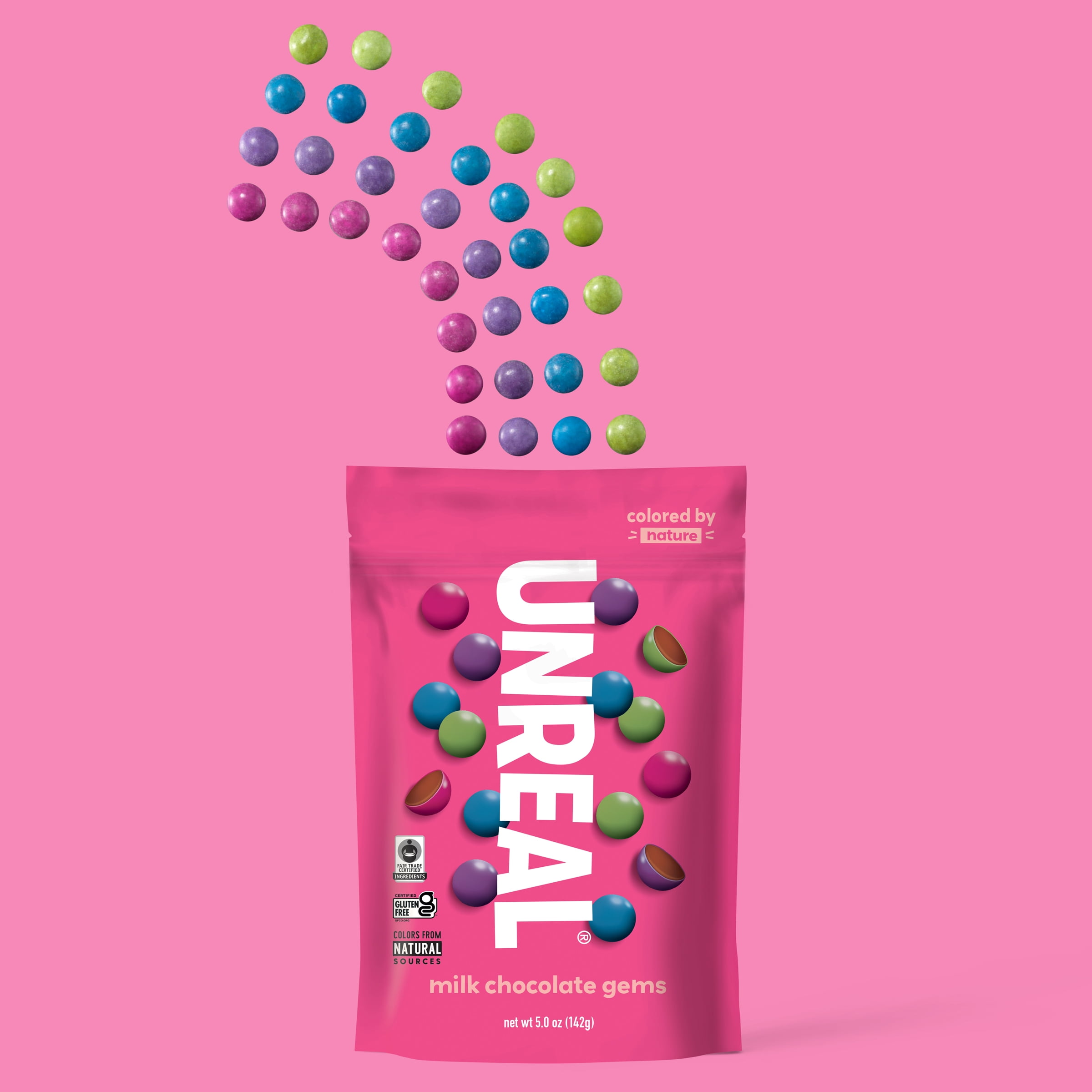 (3 pack) UNREAL Milk Chocolate Gems, 5 oz