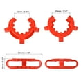 thumbnail image 4 of Uxcell Plastic Mounting Clamp Lab Joint Clip for 29/26 or 29/42 Glass Taper Joints Red 5 Pack, 4 of 5