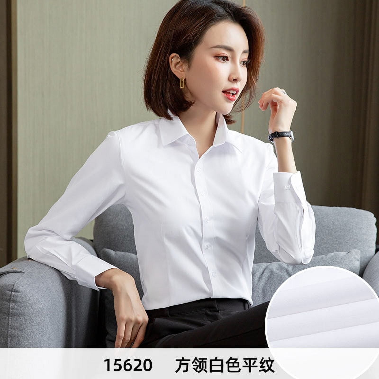 Taylor Stitch Women In Men's Dress Shirts QFV Womens Button Up Shirts  Slim-Fit Long Sleeve Stretch Cotton Basic Work Shirt White C XS At Amazon  Women's Clothing Store