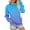 Blue, variant on ManxiVoo Womens No Hood Pocket Sweatshirt Cozy Fall Winter Fashion Top with Front Pouch L Size Blue