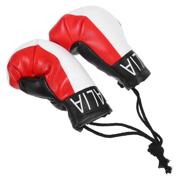KAKOWELY 1 par de mini guantes de boxeo colgantes, guantes de boxeo en miniatura, pequeños guantes de boxeo, dijes colgantes para bolso, mini colgantes de guantes de boxeo.
