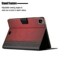 thumbnail image 5 of SaniMore for iPad Pro 11" 4th/3rd/2rd/1st Gen 2022/2021/2020/2018 Case, Auto Sleep/Wake, PU Leather Patchwork Magnetic Wallet Cover Support Card Slot & Kickstand Shockproof Protective Shell, Red, 5 of 7