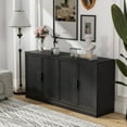 thumbnail image 3 of MAYEERTY 31"x31"x16" Storage Cabinet Wood Accent Cabinet for Living Room, Black, 3 of 8