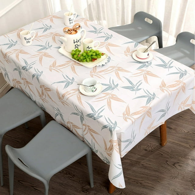 SSZMDLB Waterproof Tablecloth, Oil Resistant PVC Table Cover Washable Non-Iron Dining Table Protector for Kitchen Decor, Dining Room, Party, Rectangular Table Cloth