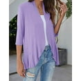 thumbnail image 4 of Womens Casual Lightweight Open Front Cardigans Soft 3/4 Sleeve Summer/Fall Ruffles Cardigan Shermie, 4 of 4