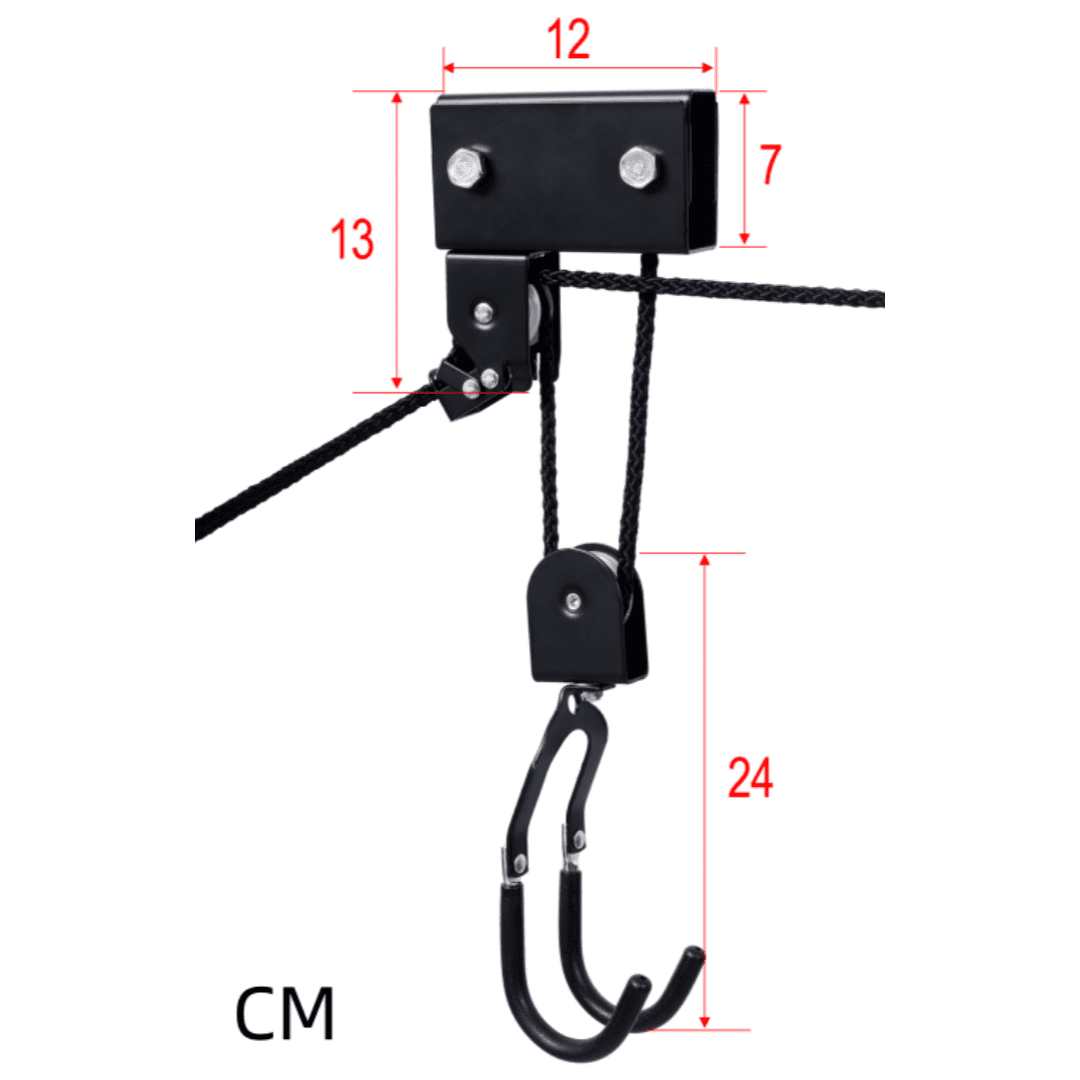 Garage Storage Canoe Lift with 125 lb Capacity, Even Works as Ladder Lift