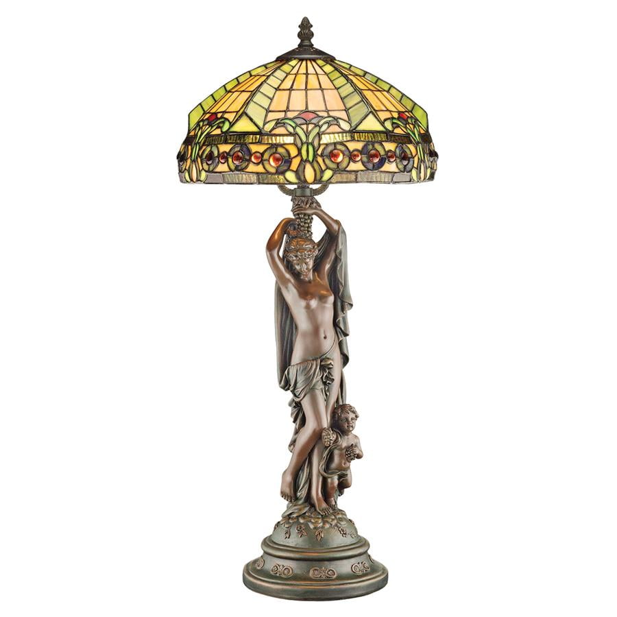 Photo 1 of Design Toscano Lucina, Goddess of Light Stained Glass Lamp