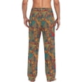 thumbnail image 2 of African Triangle Elements Men's Pajama Pants, Soft and Comfortable Lounge Sleep Bottoms with Pockets, Men's Sleepwear with Custom Print, XX-Large, 2 of 7