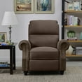 thumbnail image 2 of Copper Grove  Jessie Brown Linen Push Back Recliner Chair, 2 of 5