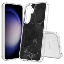 TalkingCase Slim Fit Phone Case Compatible for Samsung Galaxy S25  Plus(Not S25/ S25 Ultra), Blk White Marble 3 Print, Lightweight,Flexible, USA Print