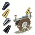 thumbnail image 2 of Metal Guitar Switch Tip Switch Knob For Lp For Epi Style Electric Guitars For Pickup 3Pcs Gold Shenzhuyue, 2 of 4