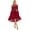 Burgundy, variant on YEAHDOR Womens Lyrical Dance Dress Sheer Mesh Gymnastics Leotard High Low Contemporary Dancewear Royal Blue M