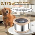 thumbnail image 2 of Cuenco de agua para perros UPSKY de acero inoxidable antiderrame de 12 litros, color beige, 2 of 8
