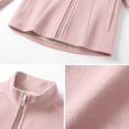thumbnail image 5 of FDGIU Women's Stand Collar Fleece Lined Zip Up Jacket, Long Sleeve Slim Fit Cropped Outerwear for Fall Winter Daily Outdoor Outfits, 5 of 5