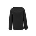 thumbnail image 5 of Women's Oversized Cowl Neck Sweatshirt, Long Sleeve Loose Fit Pullover Top with Soft Comfort Fabric for Commute Wear, Daily Casual Outfits and Four Season Comfort Black L, 5 of 5