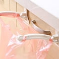 thumbnail image 6 of Kuroiy Cabinet Garbage Bag Hanger, No Drilling Snap-On Hook, Adjustable Plastic Bag Holder, White, Fits 1" Thick Doors, 6.5" x 3.35", Kitchen Countertop Organizer, Leak, Lightweigh, 6 of 6