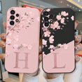 thumbnail image 2 of Funda de flor rosa para Samsung Galaxy A13 4G A 13 5G, carcasa de silicona suave con letras iniciales, carcasa de moda para Samsung A13, 2 of 5