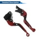 thumbnail image 5 of Palancas de freno y embrague cortas y largas para Kawasaki Vulcan S 650 2015-2023, palanca de freno ajustable de motocicleta, aleación de aluminio, cabeza roja, mango negro, 5 of 6
