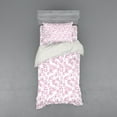 thumbnail image 2 of Ambesonne Flower Bedding Set 4 Pcs, Romantic Florals Petals, Queen, Pale Pink White, 2 of 3
