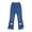 Type A, variant on Kids Girls High Waisted Denim Pants Cute Bowknot Frayed Bell Bottoms Raw Hem Flared Jeans Type F 120/XXL
