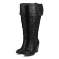thumbnail image 5 of Soda Elsa DC78 Women Suede Fold Over Knee High Chunky Heel Riding Boot, 5 of 5