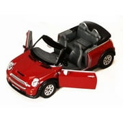 Mini Cooper S Convertible, Ruby - Kinsmart 5089D - 1/28 scale Diecast Model Toy Car (Brand New, but NOT IN BOX)