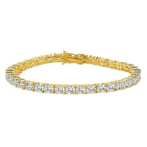 5MM Moissanite Tennis Bracelet Men Gold Diamond Bracelets for Women Wedding Bracelets for Brides Anniversary Lab Created Diamond Bracelet for Wife