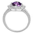 thumbnail image 2 of Mauli Jewels Rings for Women 1.87 Carat Amethyst and Diamond Ring 4-Prong 10K White Gold, 2 of 6