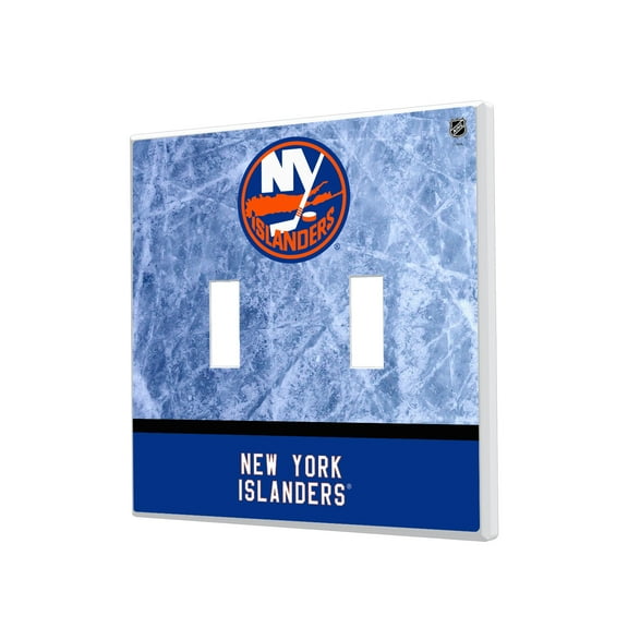 New York Islanders Wordmark Double Toggle Lightswitch Plate