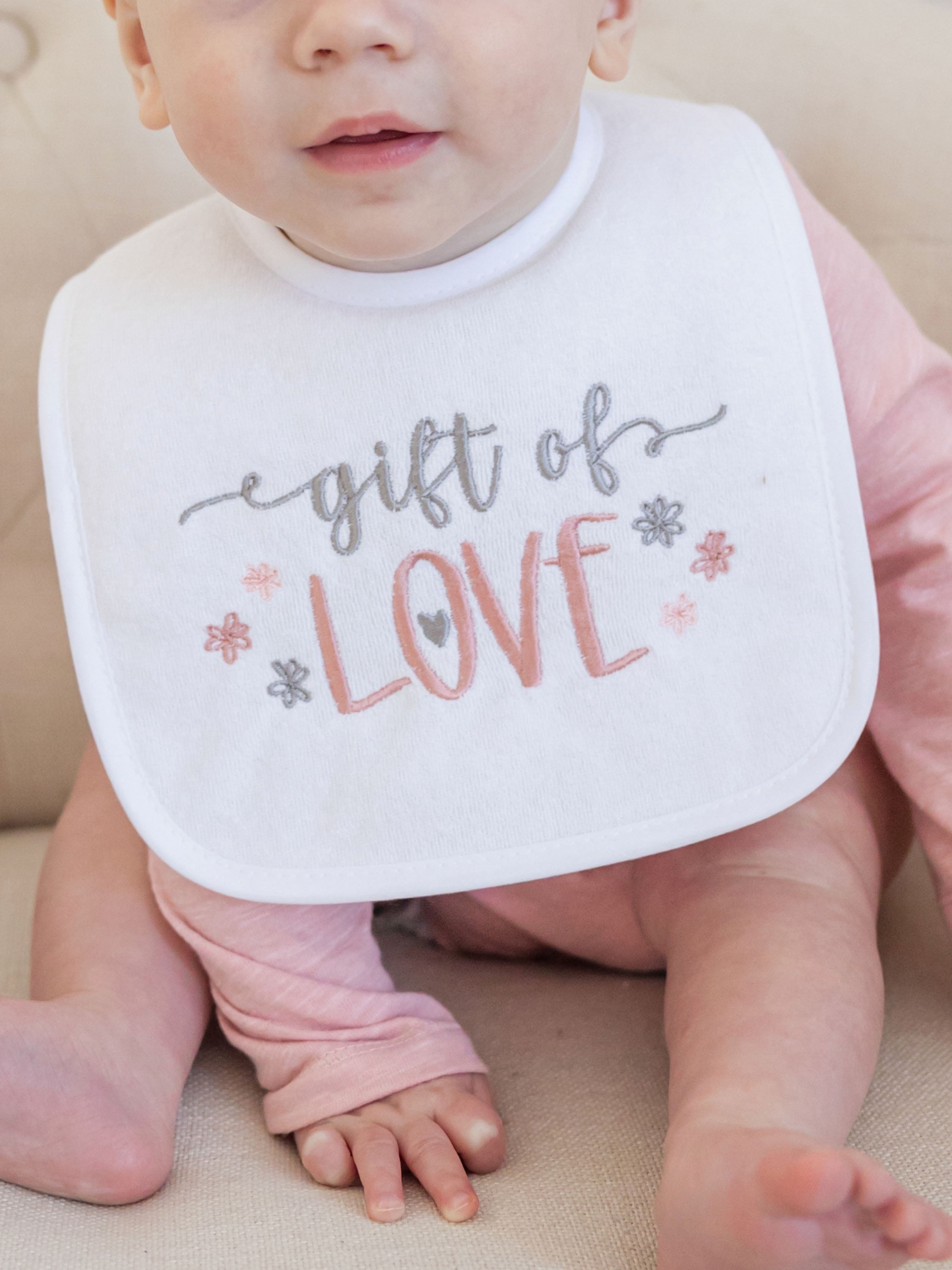 Neat Solutions Infant Girl Thank Heaven 4 Pack Bib