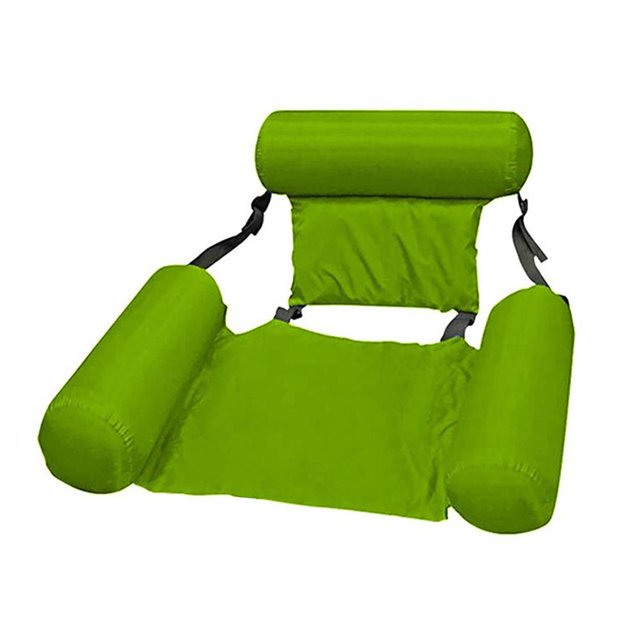 Hamaca de agua plegable, Piscina inflable Silla de flotador Hamaca de flotador Hamaca Air Balsa Ligera Flotante Reclinable Piscina Piscina Juguete de Verde perfke Hamaca flotante de piscina