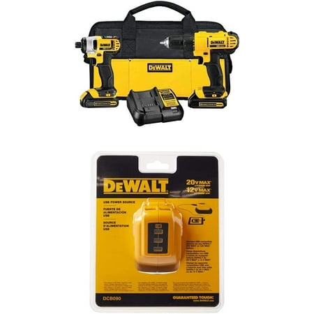 

luxury DEWALT 20V MAX Cordless Drill and Impact Driver Power Tool Combo Kit with 2 Batteries and Charger (DCK240C2)
