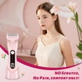 thumbnail image 3 of Electric Razor for Women, 2 in 1 Wet & Dry Painless Removal Shaver with Detachable Head, Base and LED Display, IPX7 Waterproof Long Battery Life Hair Removal for Underarm ArmBikini Legs Face (Pink), 3 of 8