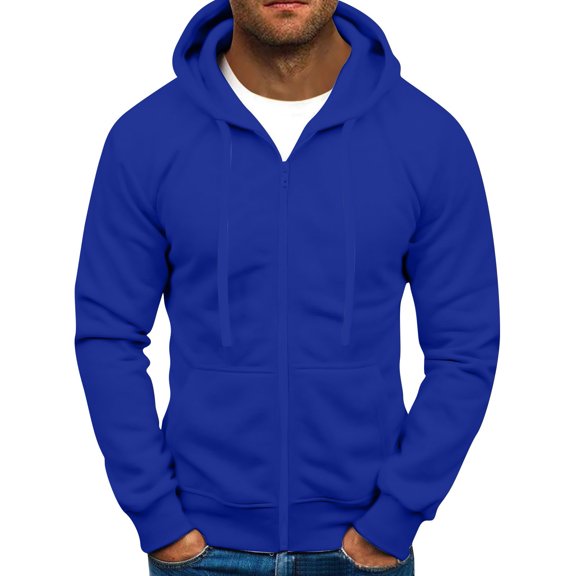 Mens Zip Up Hoodie Oversized Zipper Hooded Sweatshirt Trendy Casual Jackets Lightweight Long Sleeve Sweatshirt Athletic Jacket With Pocket M