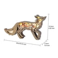 thumbnail image 2 of Crafts Animal Hollowed Ornaments Led Light Diy Wooden Fox Statue Desktop Decor, 2 of 4