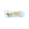thumbnail image 4 of BLISSFUL STEP Sandales à Lacets à Brides à Talon Kitten pour Femmes pour la Rentrée Bleu Ciel 7,5, 4 of 7