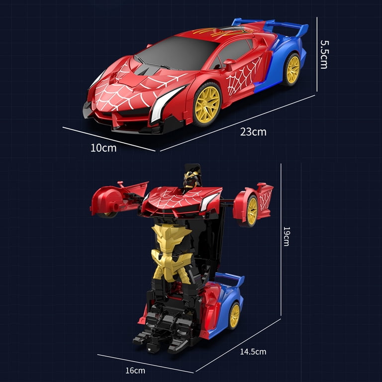 Coche Teledirigido Transformable Robot Araña – 2.4 GHz Con Luces Y Sonido, Giro De 360° Y Transformación Con Un Botón, Regalo Para Niños 3+