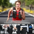 thumbnail image 5 of PORTHOLIC Running Vest for Women Men with 500ml/17oz Water Bottle |Adjustable Hydration Vest|Reflective |Lightweight |6 Pockets |Breathablefor Running Accessories for Hiking Running (Black,Large), 5 of 7