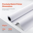 thumbnail image 3 of Wide Format Paper Plotter Paper 6 Rolls 24 in x 150 ft CAD Bond Rolls, 3 of 7