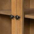 thumbnail image 5 of Christopher Knight Home 55.1" Large Storage Cabinet with 7 Drawers and 2 Glass Doors, Wood Frame, Natural, 5 of 12
