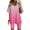 Pink, variant on Aloohaidyvio Tops for Women,Women Fashion V-Neck Blouse Short Sleeve Tops Shorts Casual Suit Sets