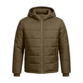 thumbnail image 6 of hoksml Men's Hooded Puffer Quilted Jacket Zip Up Lightweight Warm Winter Outerwear with Side Pockets, 6 of 9