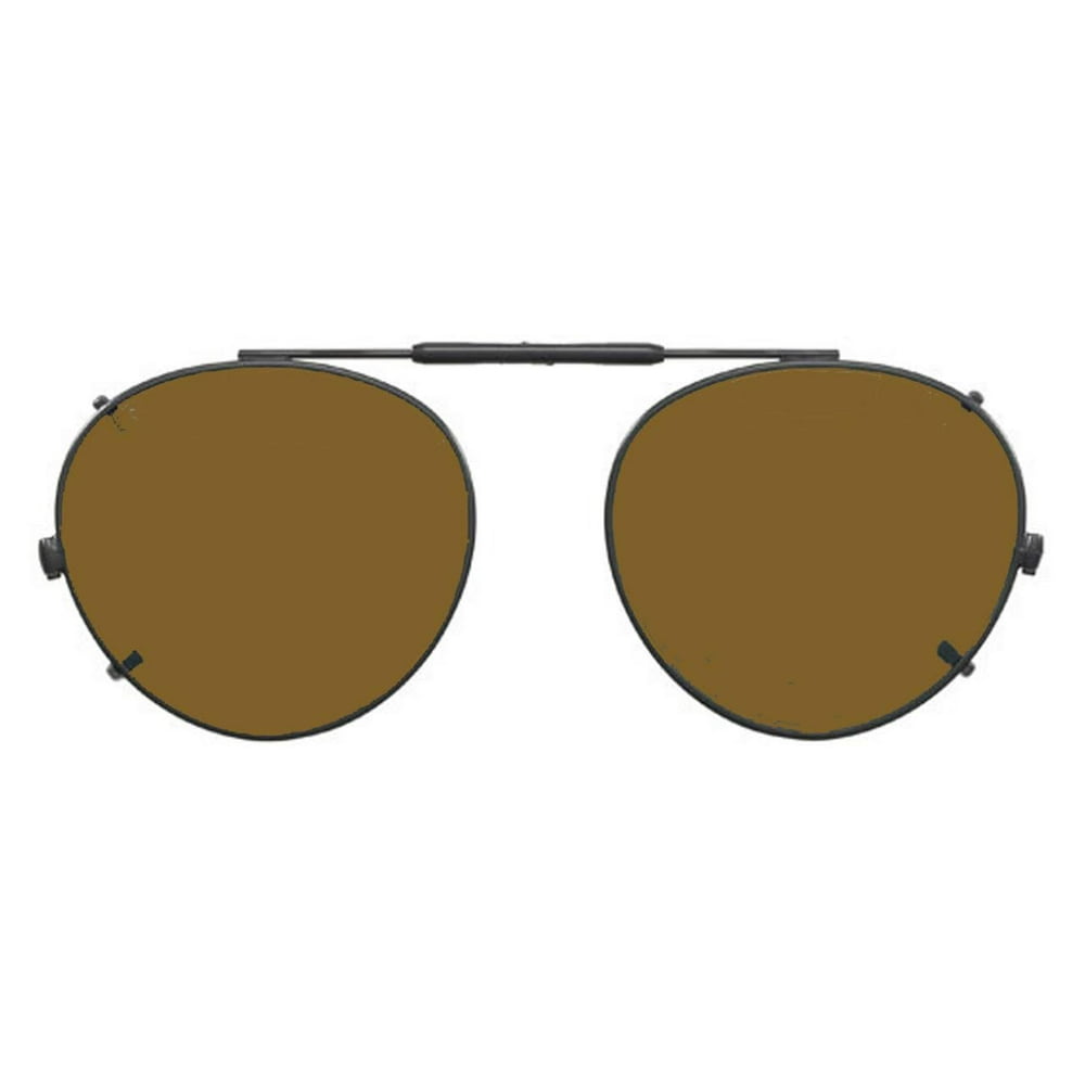 Shade Control Visionaries Polarized Clip on Sunglasses Round