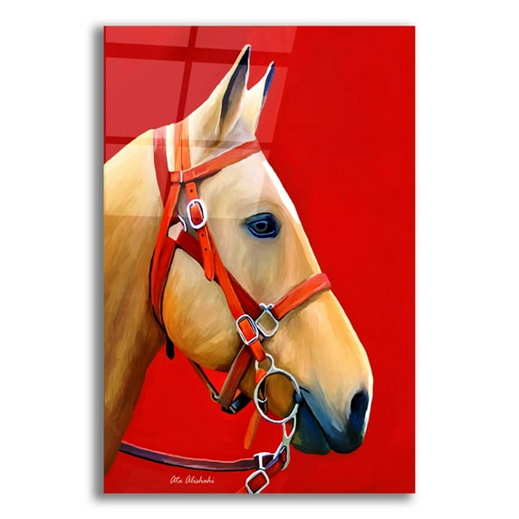 Epic Art 'Horse Portrait' by Ata Alishahi, Acrylic Glass Wall Art, 16"x24"
