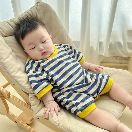 

NIUREDLTD Kids Baby Girls Boys Summe Striped Cotton Short Sleeve Romper Jumpsuit Clothes