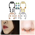 thumbnail image 1 of s magnéticos para la nariz del tabique, acero inoxidable falso tabique de Xiangbala 5 Mix Hugo anillos de joyería en la nariz, 1 of 8