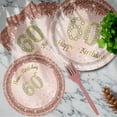 Jestar 96 Pcs 60th Birthday Party Supplies Plates and Napkins Sets ...