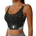 thumbnail image 2 of Fotbe Spiderweb Bats And A Spider Sujetador Deportivo Largo sin Aros para Mujer con Almohadillas y Soporte Medio, Transpirable y Absorbente, Camiseta Tipo Chaleco o Tank Top-Small, 2 of 8