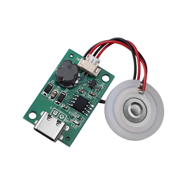 TQEHS Kits de bricolaje para humidificador ultrasónico USB tipo C de 5 V CC, generador de niebla y placa de circuito controladora G2J8